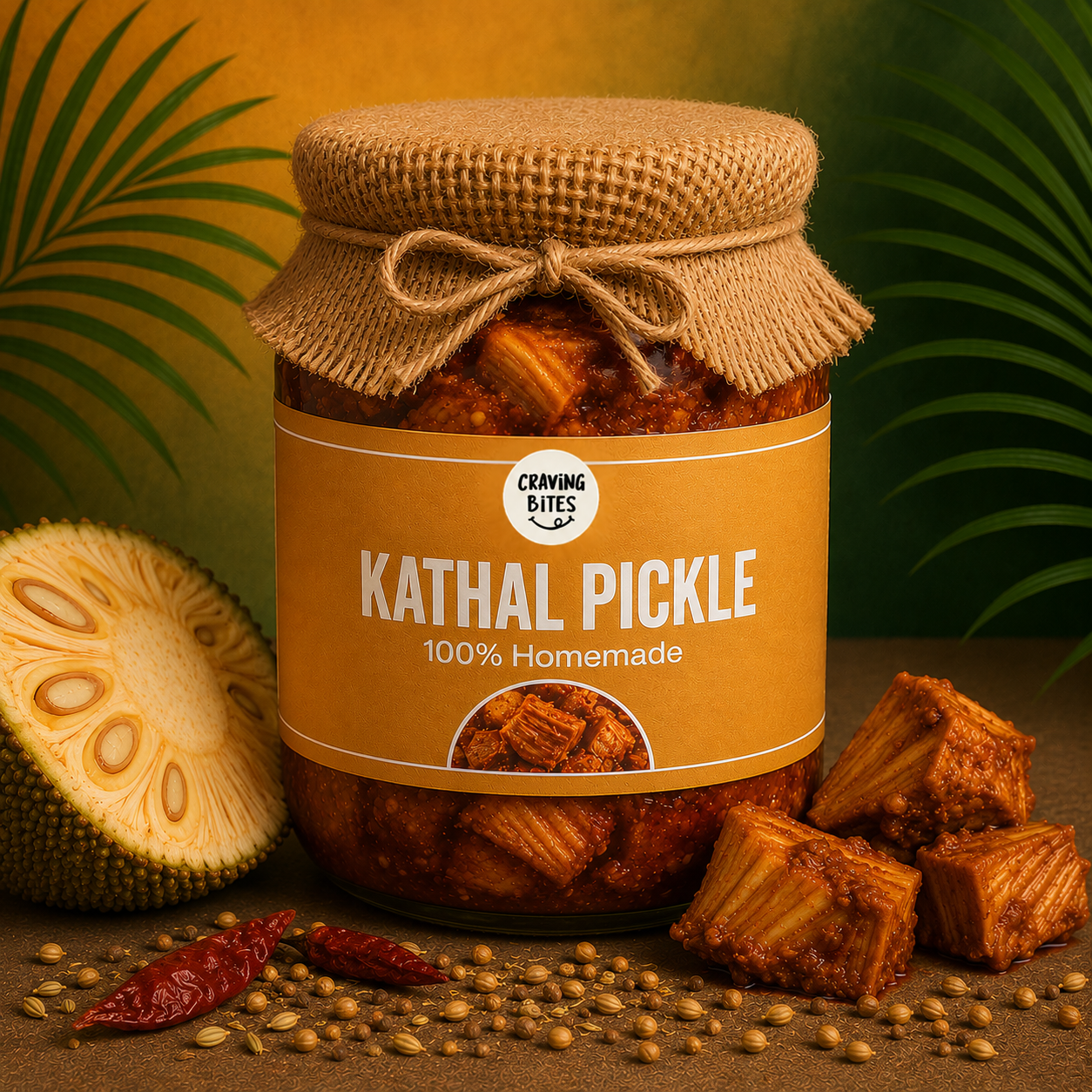 Homemade Kathal (Jackfruit) Pickle